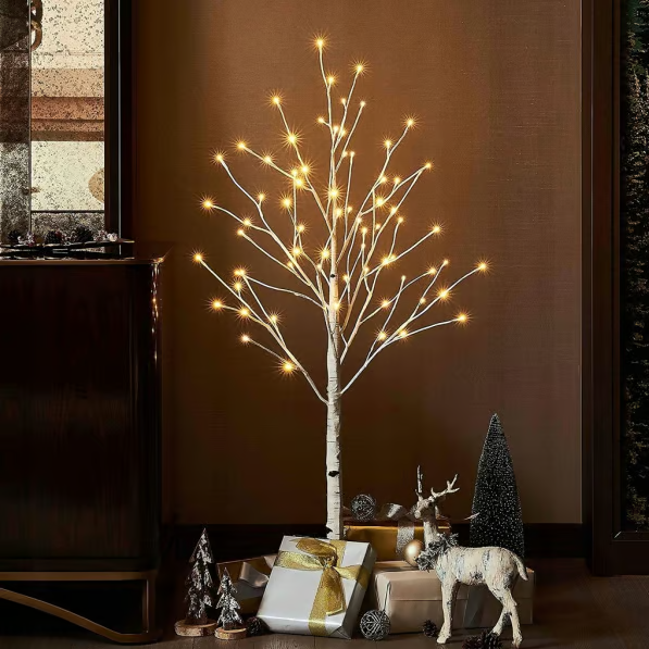 Kerstboom met LED - 180cm - 96 LEDs - Warm wit - Wit Kerstboom met LED - 180cm - 96 LEDs - Warm wit - Wit
